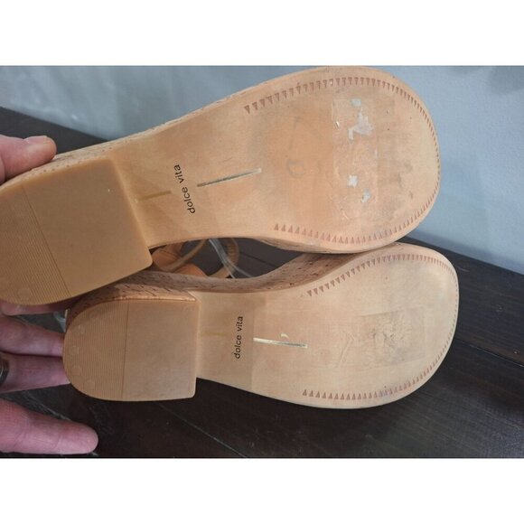 EUC Dolce Vita Animal Print Randi Cork Platform Sandal/Pre-owned, Sz. 10 - Picture 7 of 9